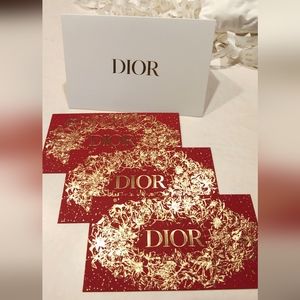 Dior - Red Envelope - set of 3 + card holder.